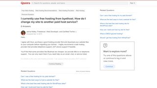 
                            12. I currently use free hosting from byethost. How do I change my ...