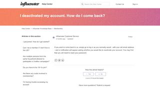 
                            8. I deactivated my account. How do I come back? – Help ...