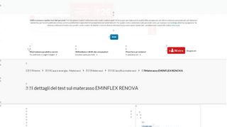 
                            12. I dettagli del test sul materasso EMINFLEX Renova - Altroconsumo