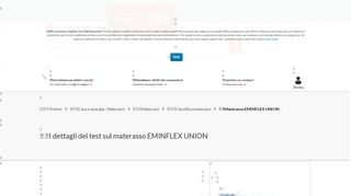 
                            10. I dettagli del test sul materasso EMINFLEX Union - Altroconsumo