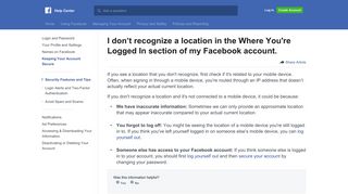 
                            6. I don't recognize a location in the Where You're Logged In section of ...