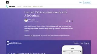 
                            12. I earned $50 in my first month with AdsOptimal – Nathan's Blog