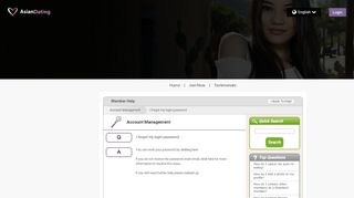 
                            8. I forgot my login details - AsianDating.com