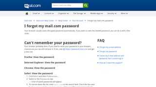 
                            5. I forgot my mail.com password - mail.com help