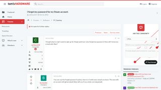
                            10. I forgot my password for my Steam account. - PC Gaming - Tom's ...