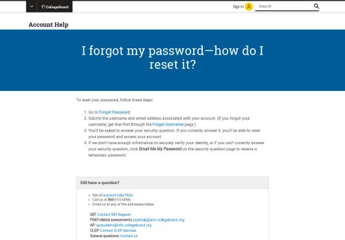 
                            3. I forgot my password — how do I get it? — how do I get it? — Account ...