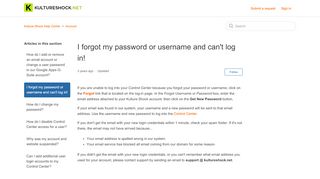 
                            11. I forgot my password or username and can't log in! – Help Center