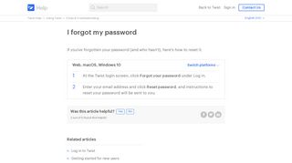 
                            13. I forgot my password – Twist Help