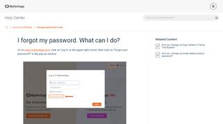 
                            2. I forgot my password. What do I do? - MyHeritage