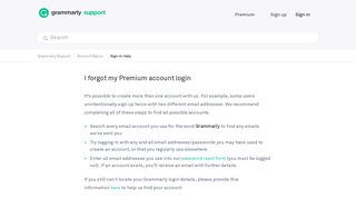 
                            8. I forgot my Premium account login – Grammarly Support