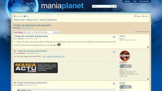 
                            3. i forgot my username and password - Maniaplanet Forum