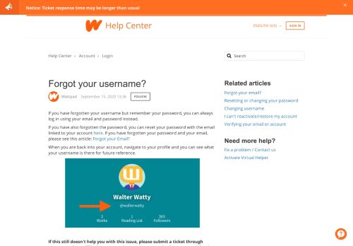 
                            11. I Forgot My Username – Help Center - Wattpad Support