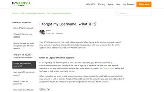 
                            2. I forgot my username, what is It? – IPVanish