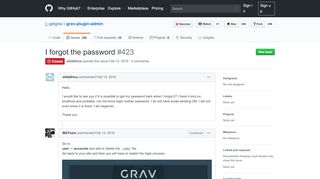 
                            5. I forgot the password · Issue #423 · getgrav/grav-plugin-admin · GitHub