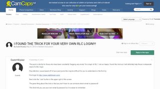 
                            8. I FOUND THE TRICK FOR YOUR VERY OWN RLC LOGIN!!! - Random ...