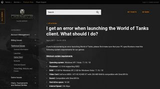 
                            5. I get an error when launching the World of... | World of Tanks