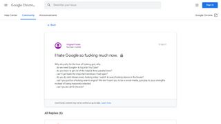 
                            7. I hate Google so fucking much now. - Google Product Forums