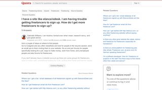
                            10. I have a site like elance/odesk. I am having trouble getting ...