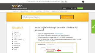 
                            4. I have forgotten my login data | Hilfe-Center | toolani - Billig ins ...