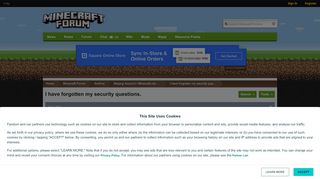 
                            12. I have forgotten my security questions. - Mojang Account ...