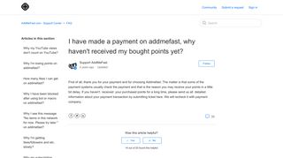 
                            8. I have made a payment on addmefast, why haven't received my ...