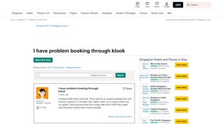 
                            11. I have problem booking through klook - Singapore Forum - TripAdvisor