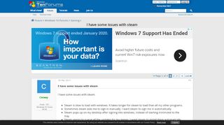
                            11. I have some issues with steam - Windows 10 Forums