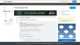 
                            9. I have to login twice - Stack Overflow