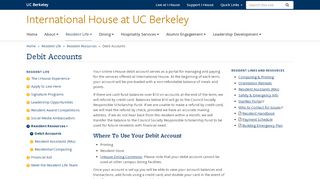 
                            4. I-House Debit Accounts - International House Berkeley - UC Berkeley