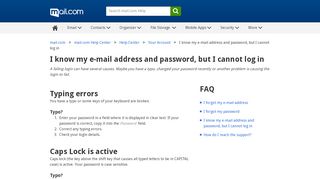 
                            2. I know my e-mail address and password, but I cannot log in - mail.com ...