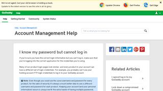 
                            11. I know my password but cannot log in | Account ... - GoDaddy