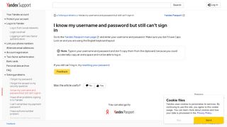 
                            10. I know my username and password but still can't sign in - Passport. Help