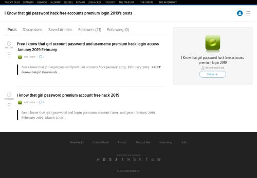 
                            3. I Know that girl password hack free accounts premium login 2019 - Kinja