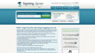 
                            10. I login but the site keeps logging me out. | Signing Savvy FAQ