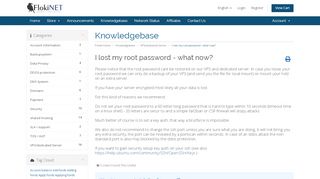 
                            7. I lost my root password - what now? - Knowledgebase - FlokiNET