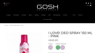 
                            4. I LOVE! Deo Spray 150 ml - Pink - GOSH Copenhagen