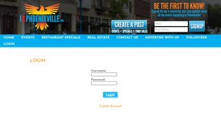 
                            5. I Love Phoenixville.com | Login