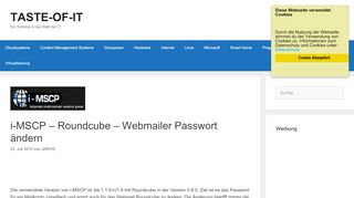 
                            9. i-MSCP – Roundcube – Webmailer Passwort ändern – TASTE-OF-IT