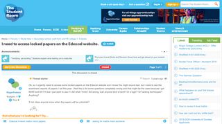 
                            2. I need to access locked papers on the Edexcel website. - The ...