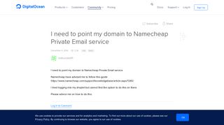 
                            4. I need to point my domain to Namecheap Private Email service ...