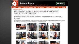 
                            12. i nostri corsisti nei Corsi Patentino Muletto a Verona - Azienda Sicura