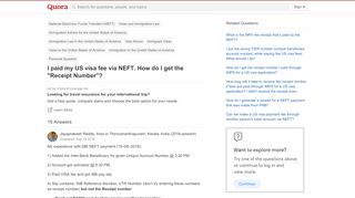 
                            12. I paid my US visa fee via NEFT. How do I get the 'Receipt Number ...