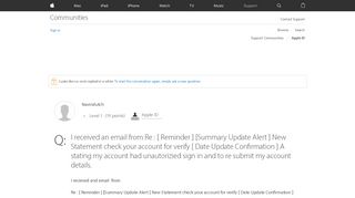 
                            2. I received an email from Re : [ Reminder ] [Summary Update Alert ...