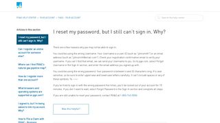 
                            4. I reset my password, but I still can't sign in. Why? – PG&E Help Center