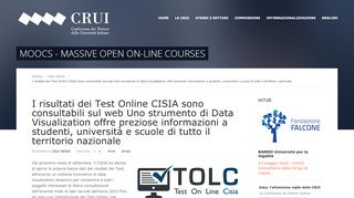 
                            11. I risultati dei Test Online CISIA sono consultabili sul web Uno ... - Crui