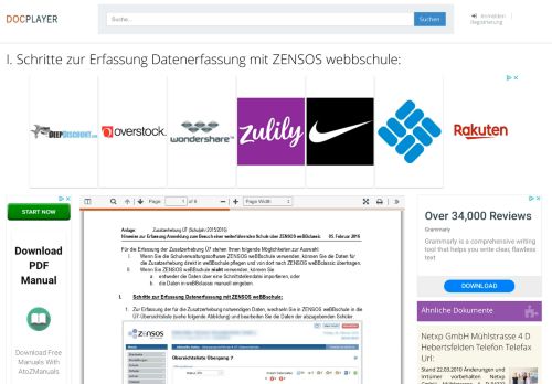 
                            13. I. Schritte zur Erfassung Datenerfassung mit ZENSOS webbschule ...