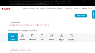 
                            3. i-SENSYS MF635Cx - Support – Laden Sie Treiber, Software ... - Canon