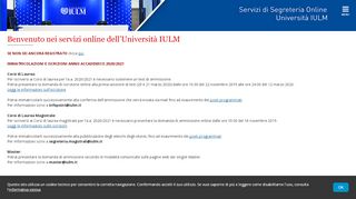 
                            1. I servizi di Segreteria Online dell'Università IULM