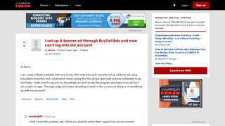 
                            12. I set up A banner ad through BuySellAds and now can't log into my ...