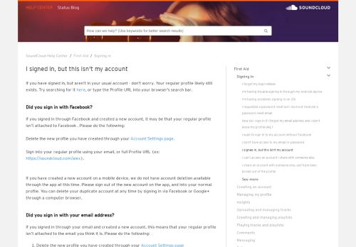 
                            10. I signed in, but this isn't my account – SoundCloud Help Center